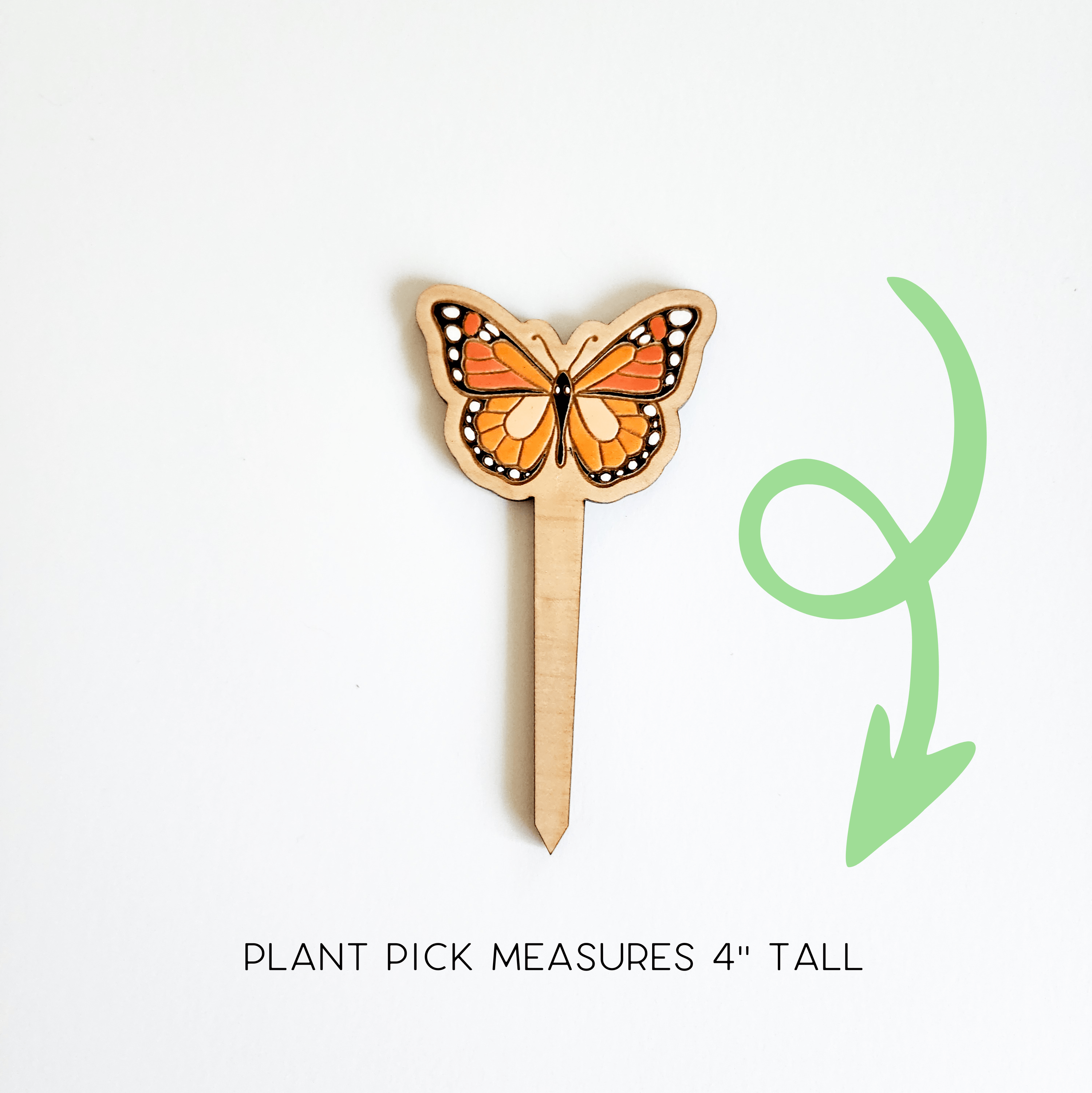 butterfly plant pick with measurements