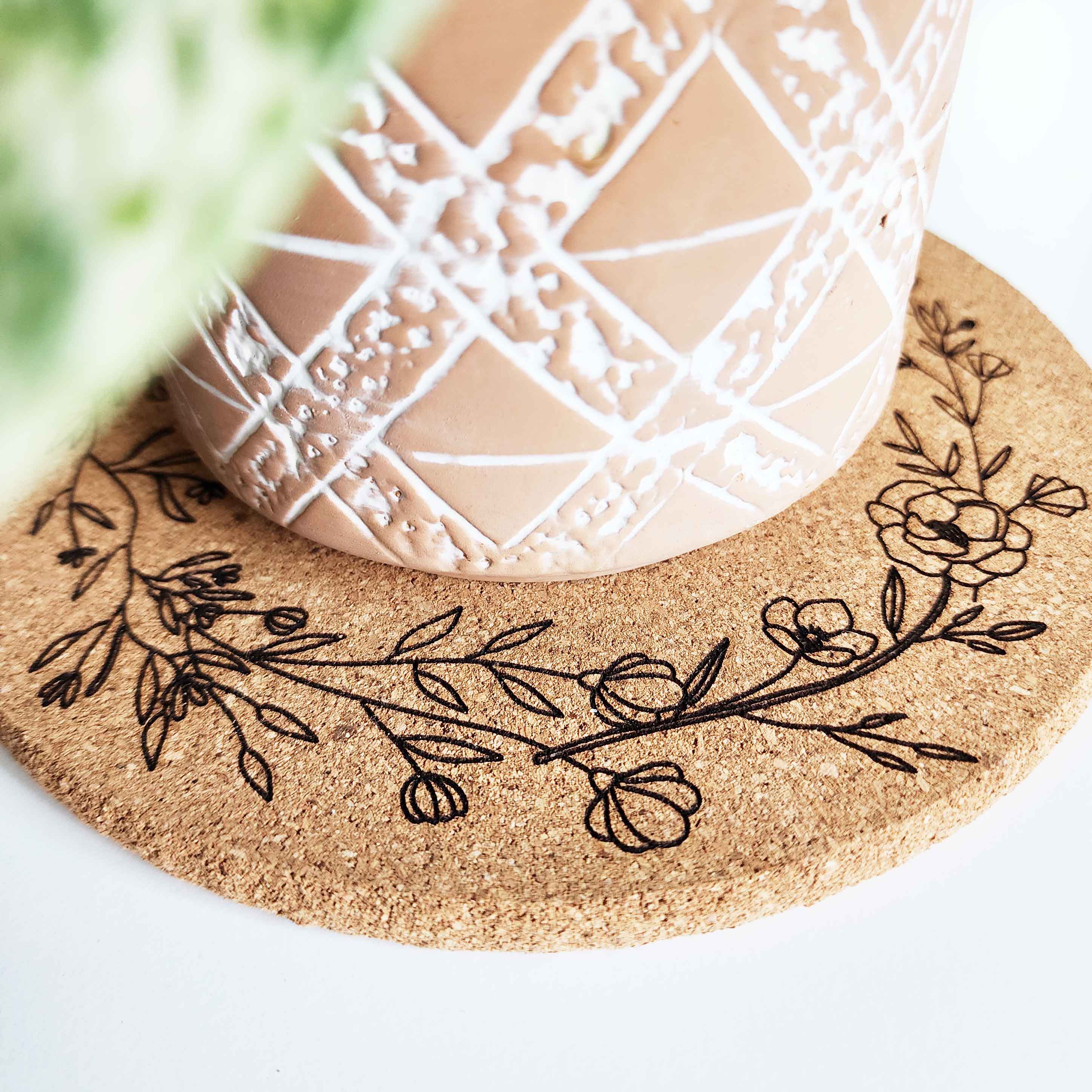 floral wreath plant trivet