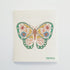 dischcloth with a floral butterfly