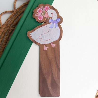 goose blooms wood bookmark