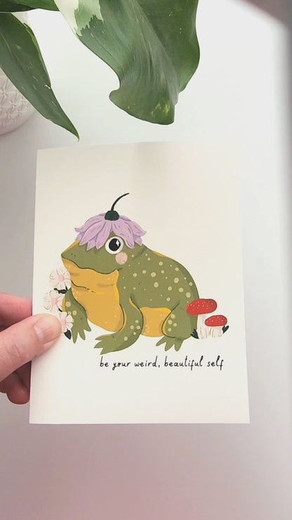 video of the hoppy toad card being opened