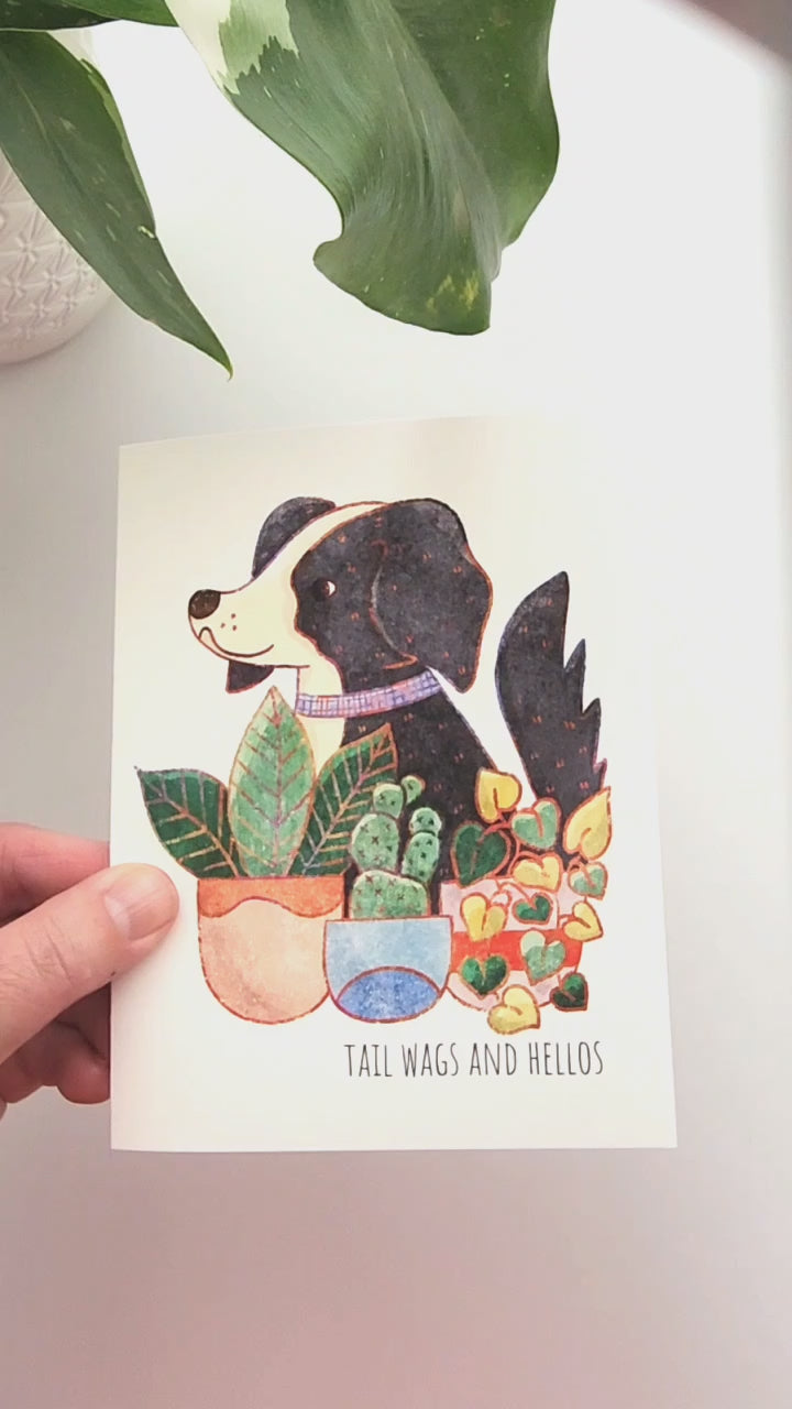 video of the houseplant hound card being opened