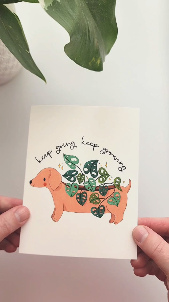 video of dachshund card being opened