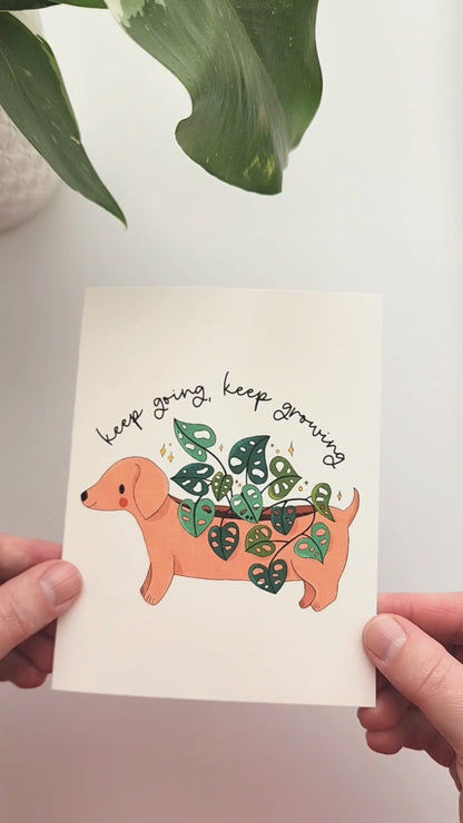 video of dachshund card being opened