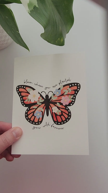 video of a monarch meadow card being opened