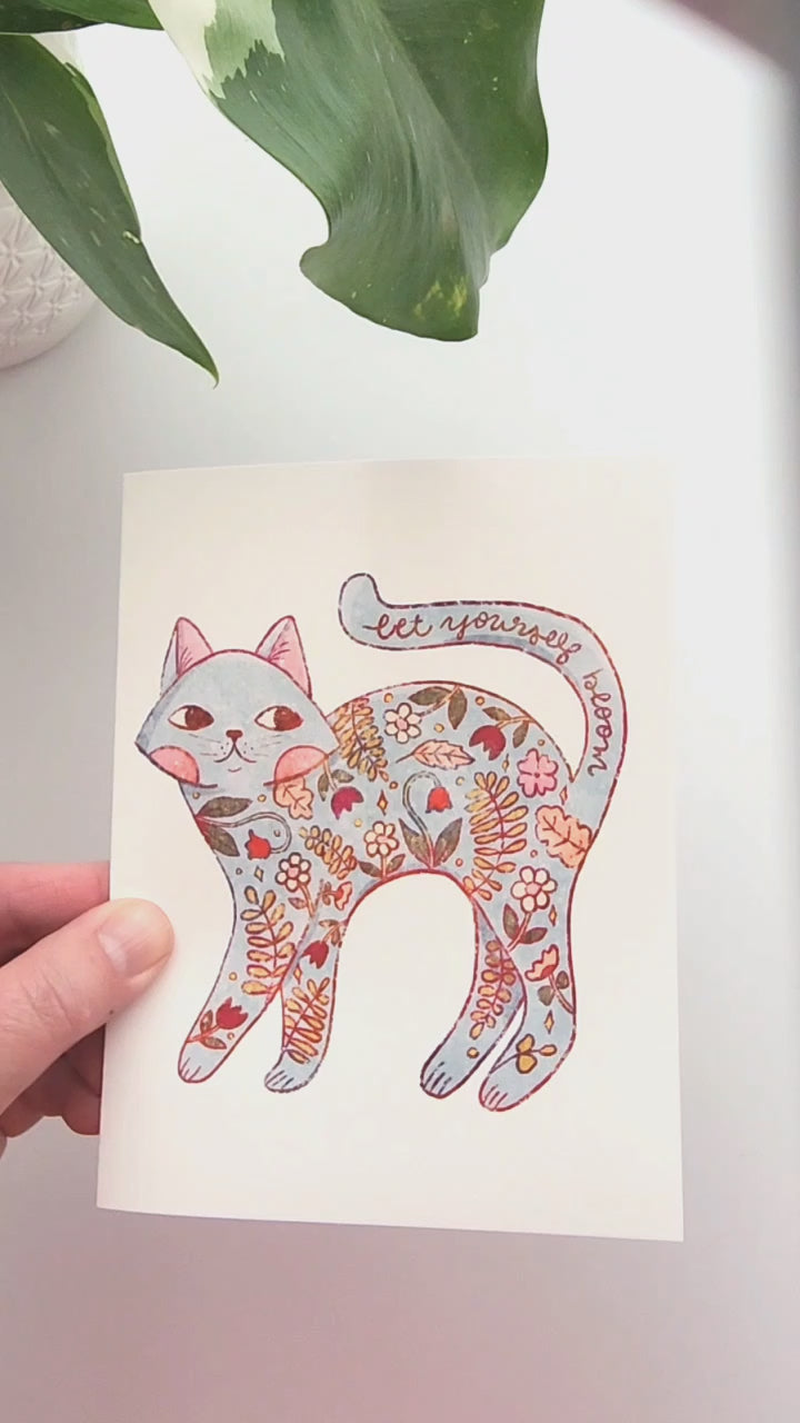 video of the let yourself bloom card being opened