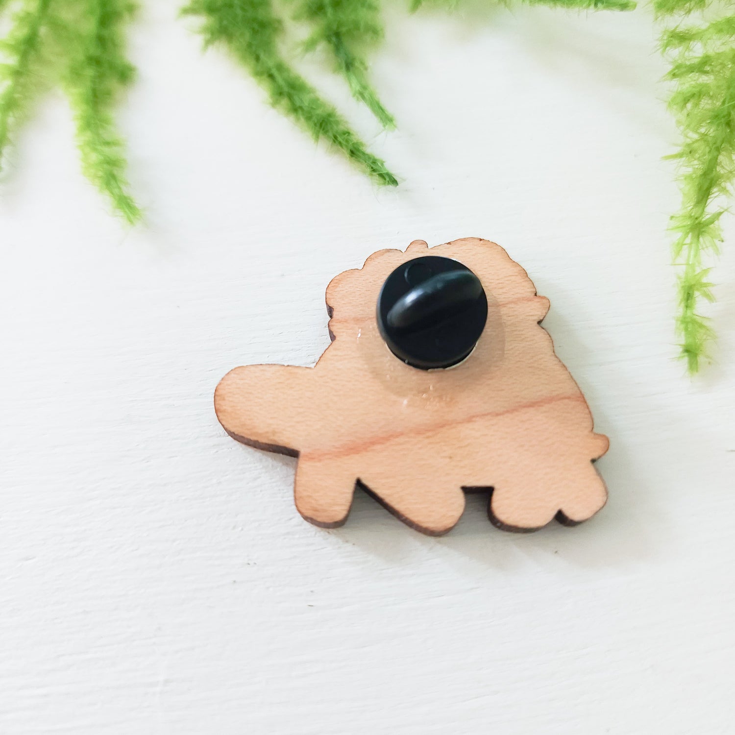 back of turtle pin with rubber pin back